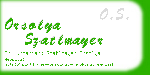 orsolya szatlmayer business card